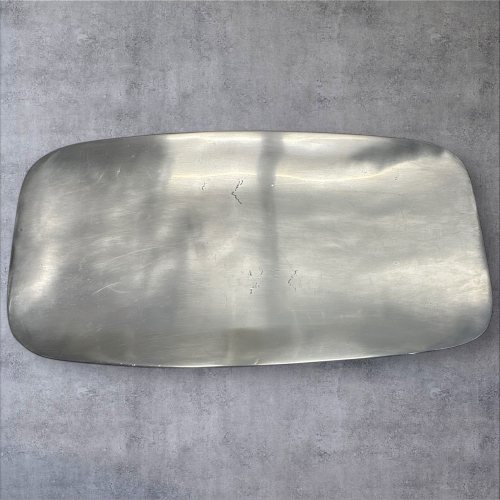 Nambe 511 Rectangular Aluminum Serving Tray Vintage Modernist USA Oven Safe
